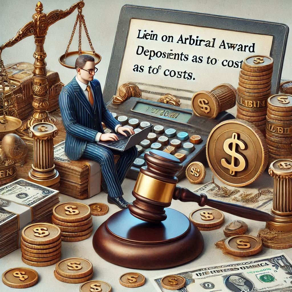 Lien on Arbitral award and deposits as to costs