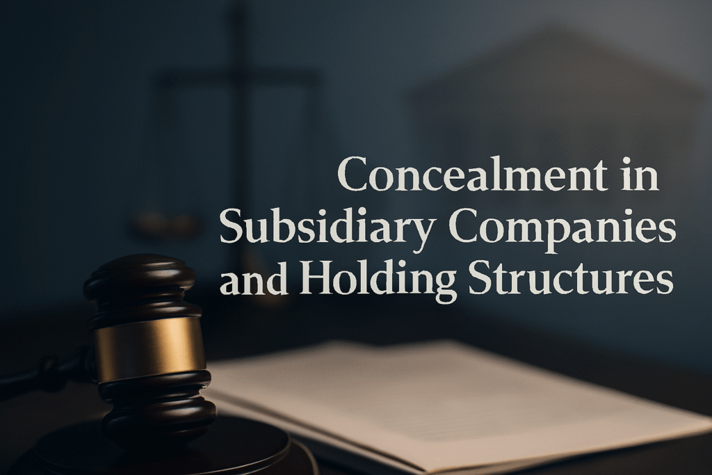 Concealment in Subsidiary Companies and Holding Structures