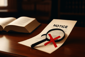 Order or Notice under Wrong Section